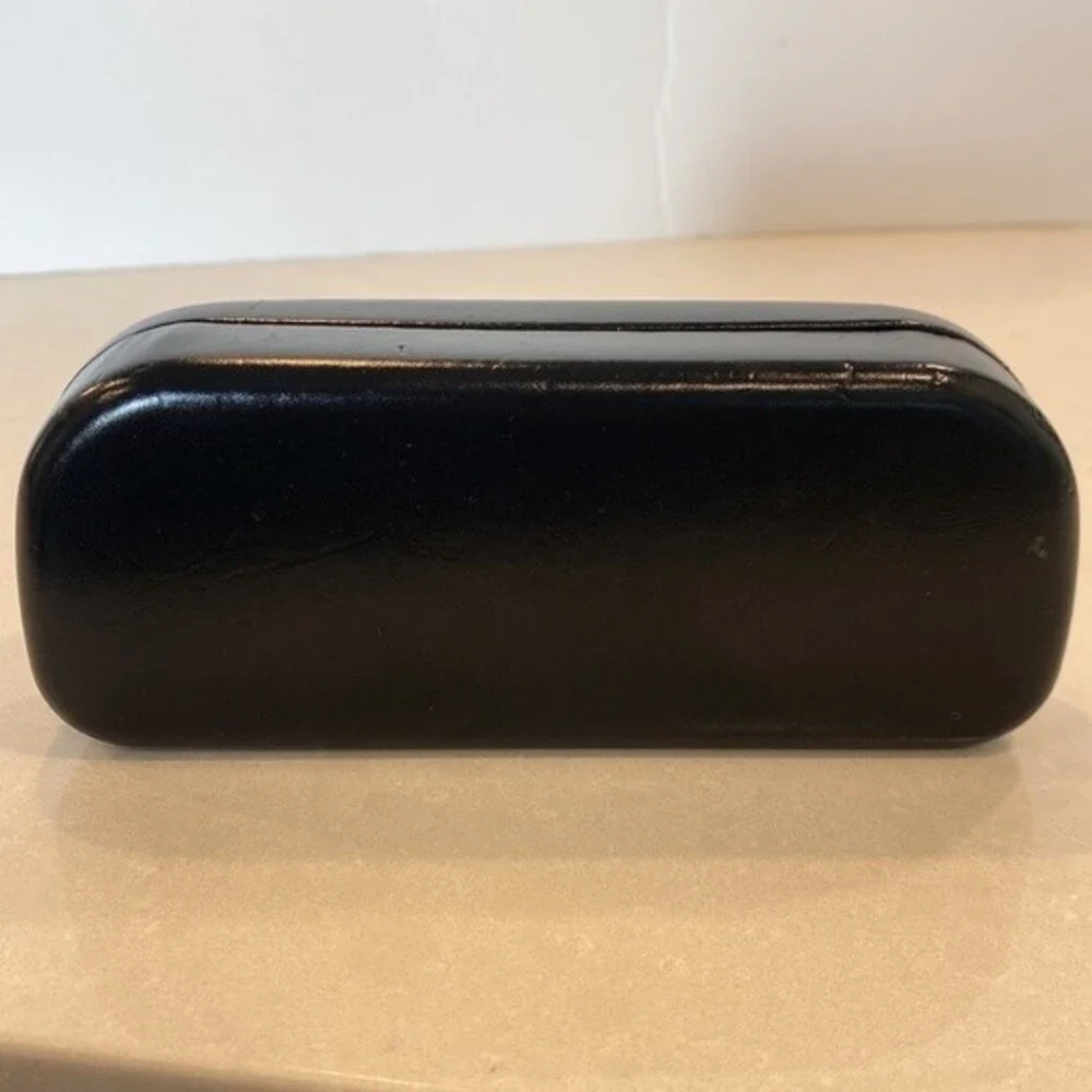 COACH SUNGLASSES CASE IN BLACK. 6”W x 2”D x 1.5” H